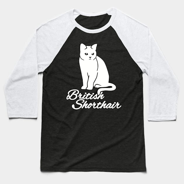 British Shorthair Cat Baseball T-Shirt by Designzz